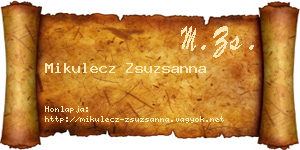 Mikulecz Zsuzsanna névjegykártya