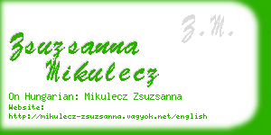 zsuzsanna mikulecz business card